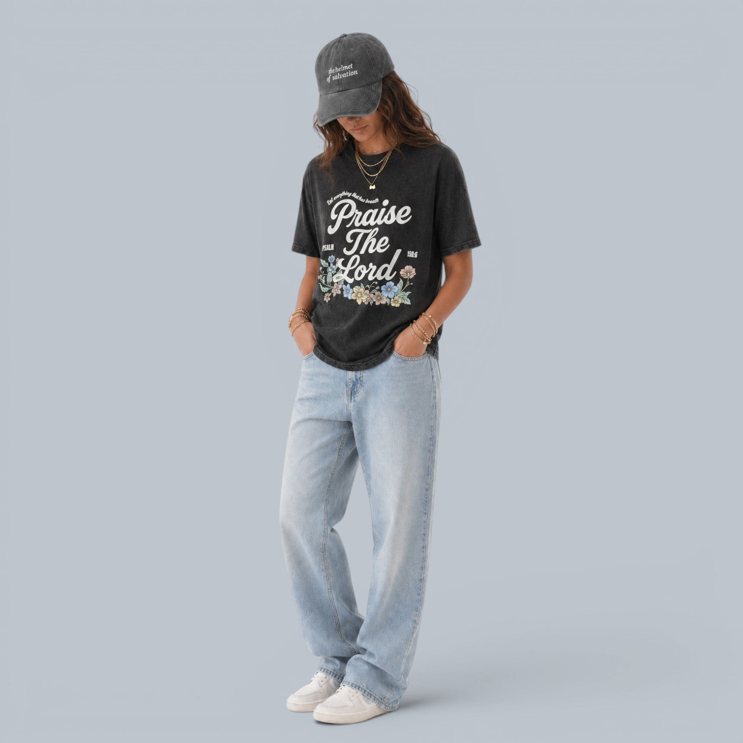 Shalom Living dark grey relaxed fit t-shirt with
